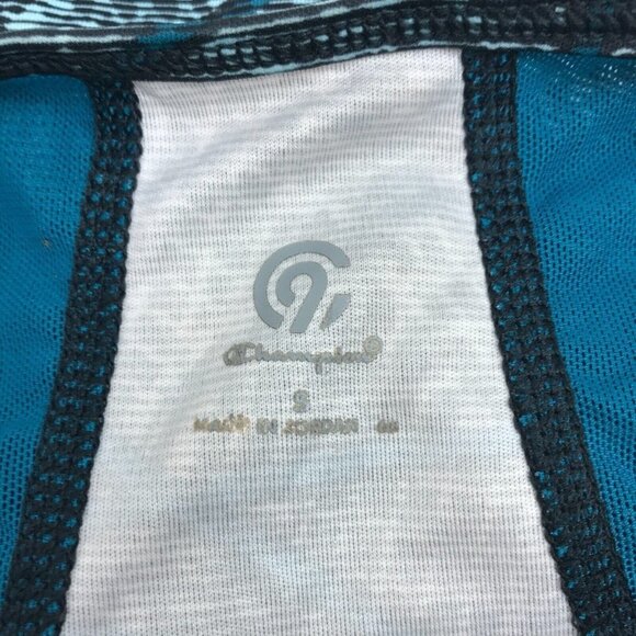 Champion Printed Bodycon Tank‎ Top Activewear Gym Yoga Racerback Top Blue SZ S - Picture 6 of 6
